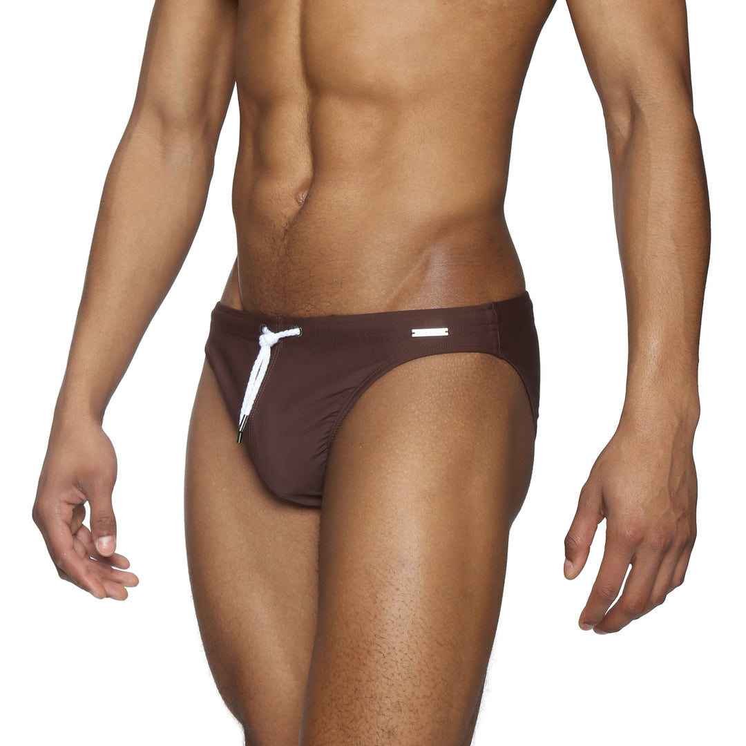 Chocolate Solid Blade Bikini - Parke & Ronen