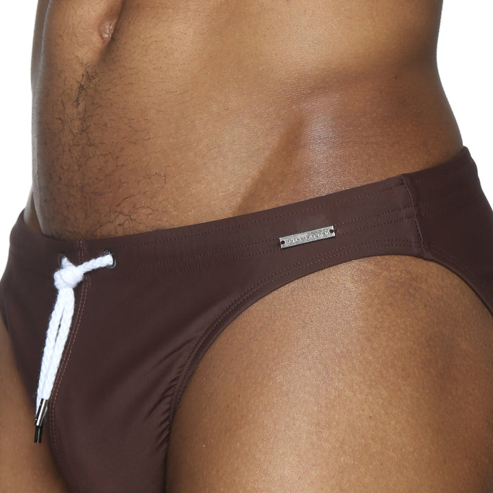 Chocolate Solid Blade Bikini - Parke & Ronen