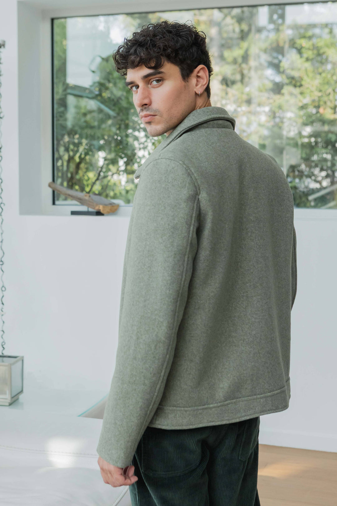 Solid Color Zip Jacket