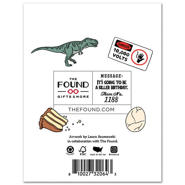 Jurassic Park Hold on to Your Butts Birthday Card