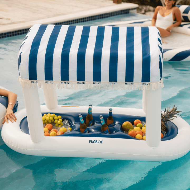 Floating Cabana Bar Navy Stripes