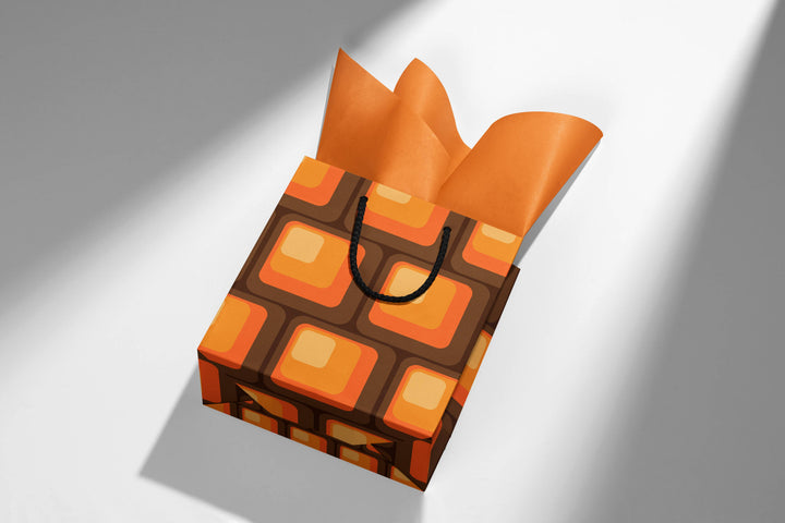 Retro Orange Squares Gift Bag