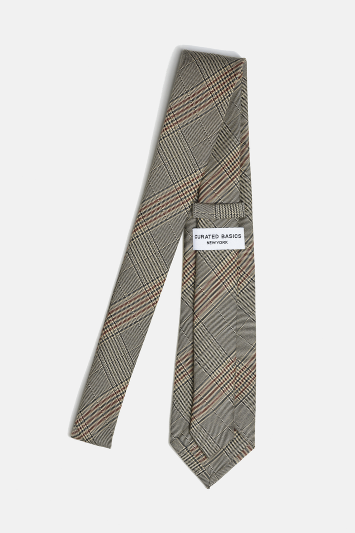 Brown Glen Plaid Tie