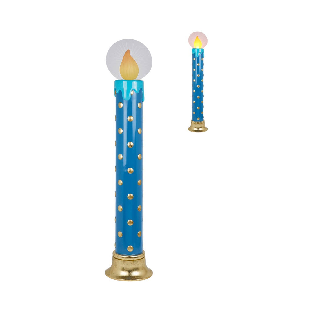 51in Vintage Blue LED Candle Display