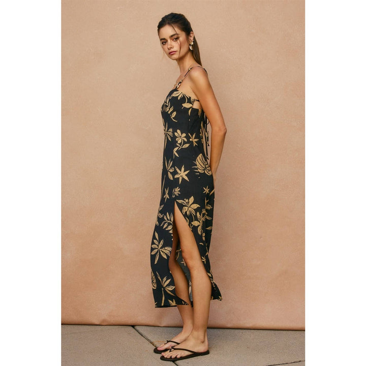 Coconut Kiss Front Slit Midi Dress