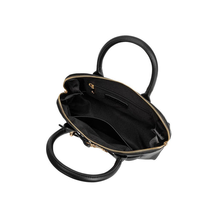 Rue Black Recycled Vegan Leather Top Handle Bag