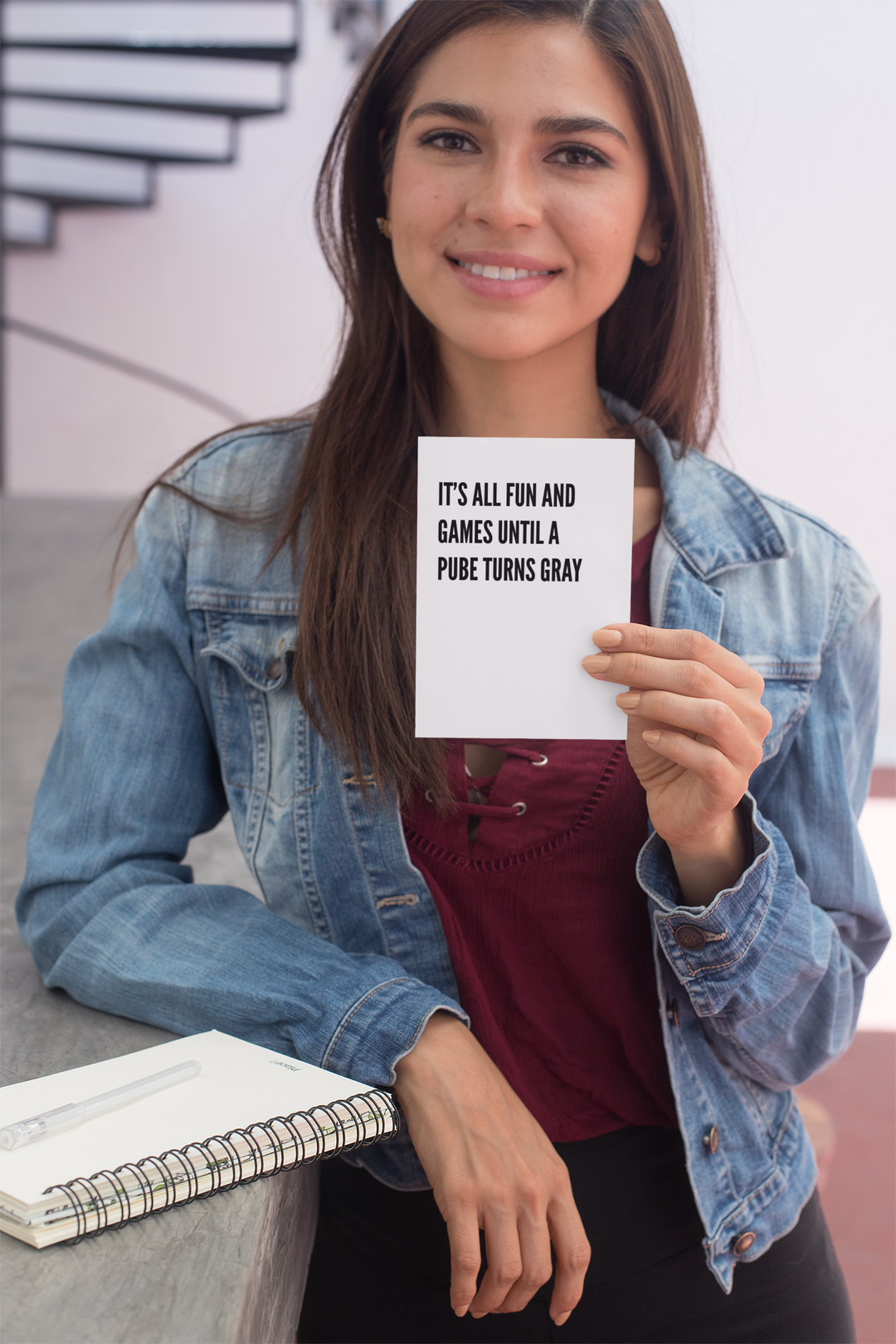 It's All Fun and Games Until a Pube Turns Gray Birthday Card