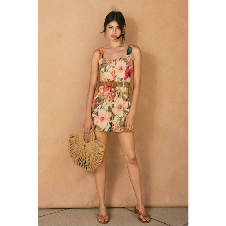 Countryside Bird Button Down Romper