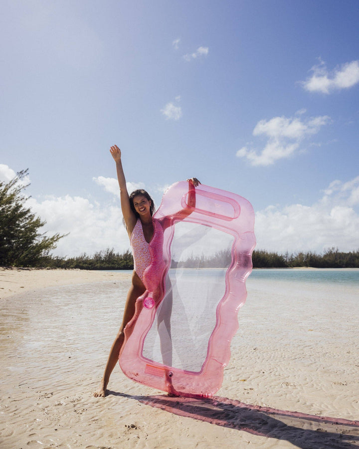 Clear Mesh Lounger Pink