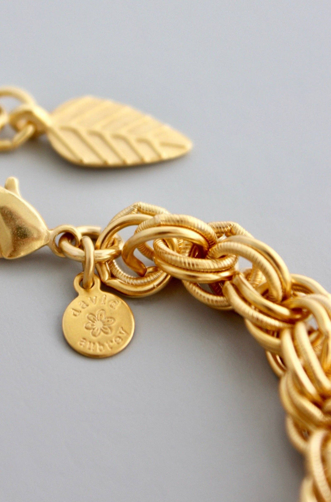 DORB18 18k matte gold chain bracelet