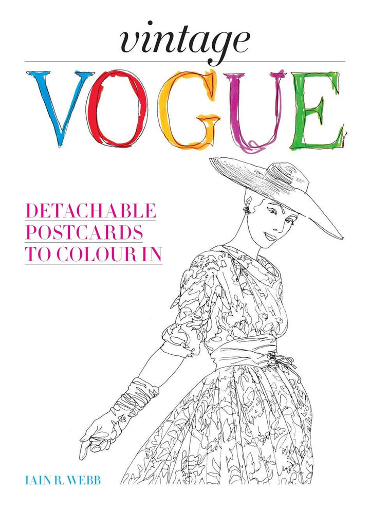 Vintage Vogue: Detachable Postcards to Colour In