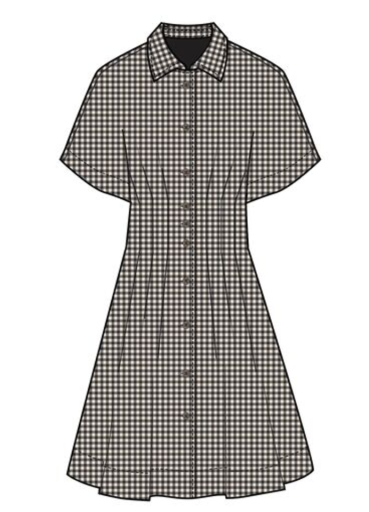 Arden Mini Shirt Dress Black/White Gingham