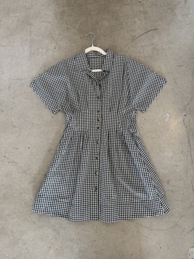 Arden Mini Shirt Dress Black/White Gingham