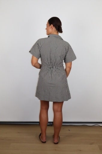 Arden Mini Shirt Dress Black/White Gingham