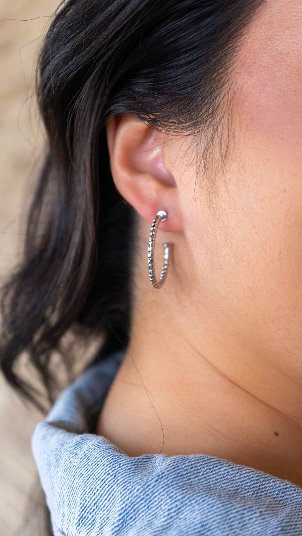 Luxe Harlow Hoop Earrings - Silver