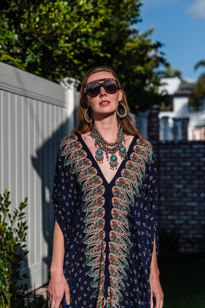 Kinsley Paisley Border Caftan