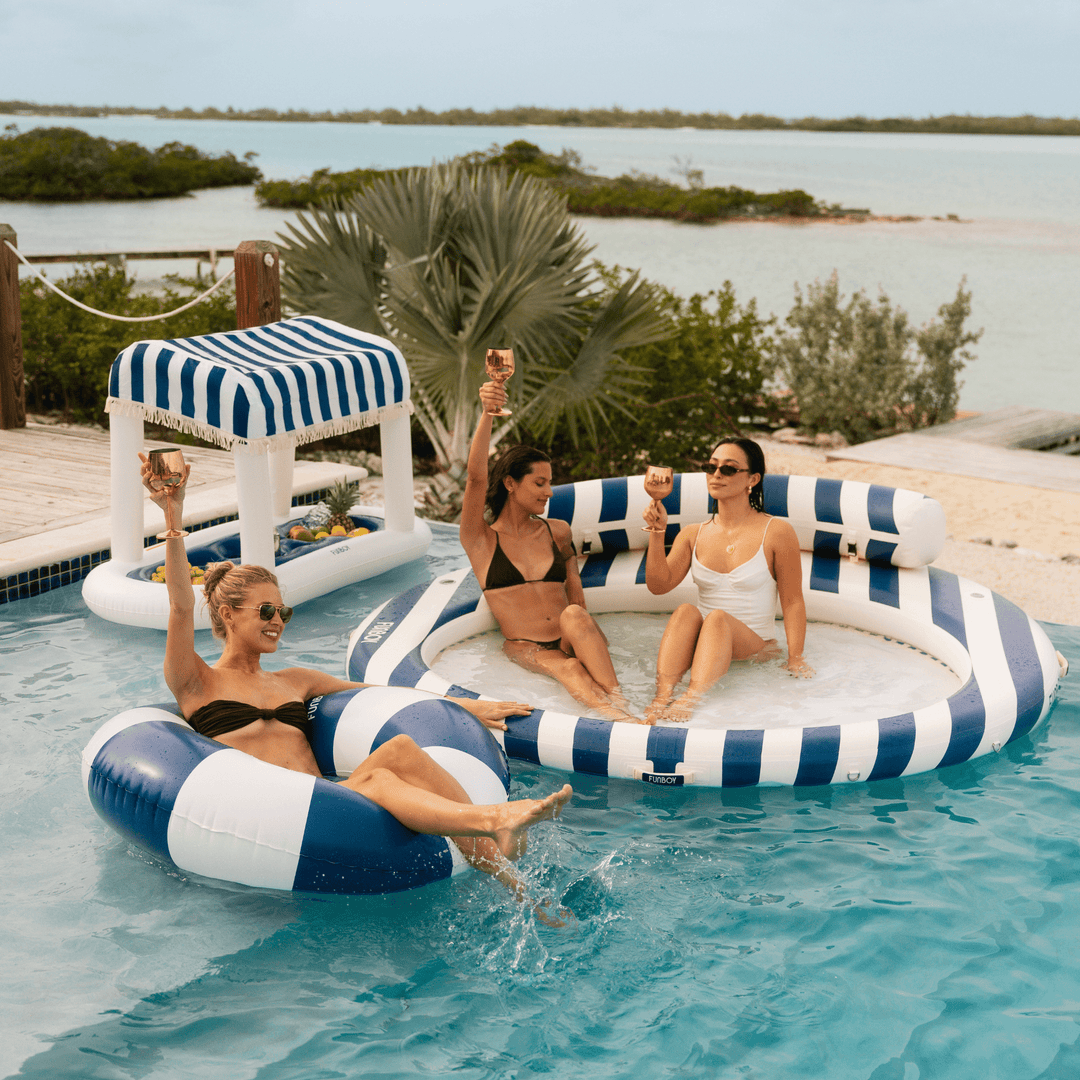 Vintage Stripe Tube Float Navy