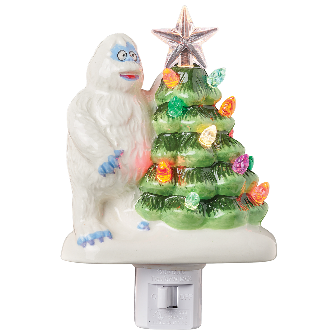 Lighted Bumble Night Light with Vintage Tree, Swivel Plug