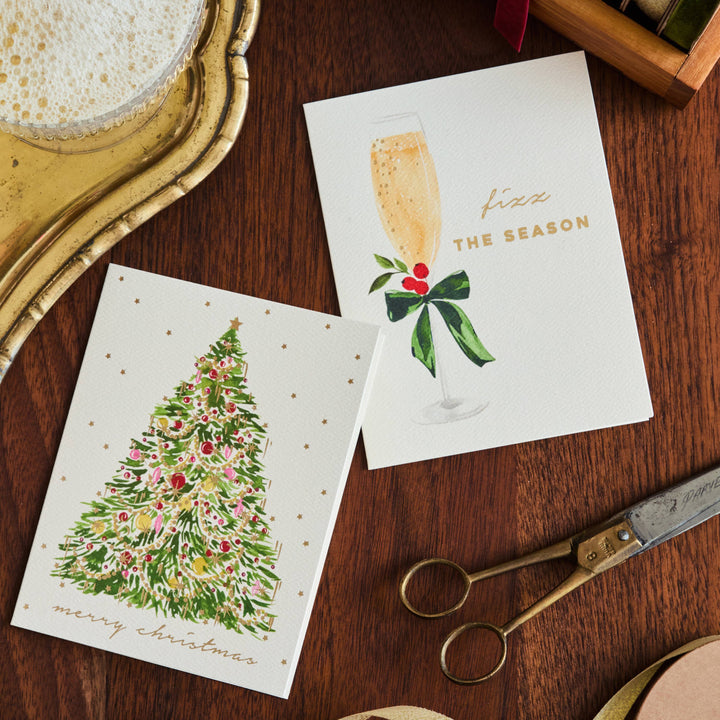 Fizz the Season Holiday Greeting Card - Box Set of 6 | Holiday