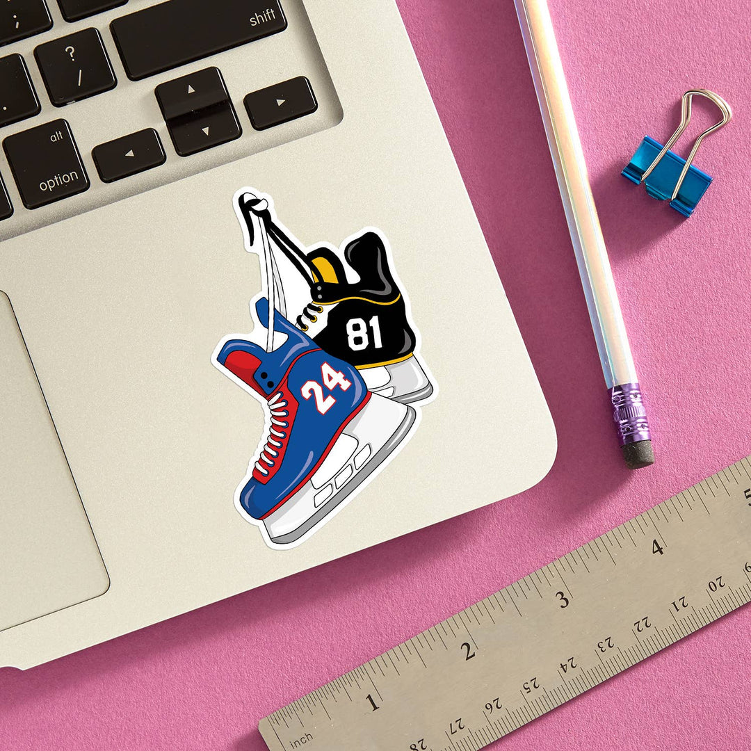 Heated Rivalry Hockey Skates Die Cut Sticker