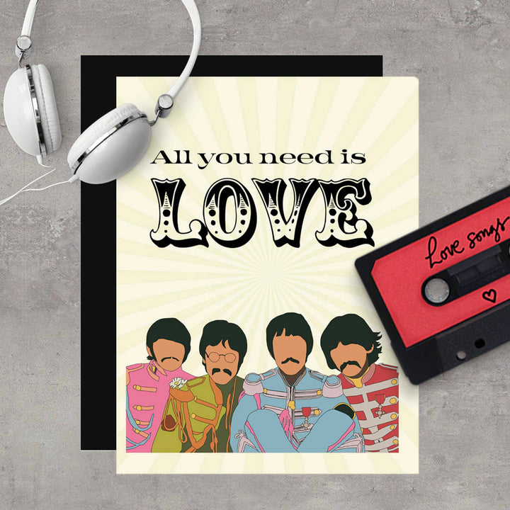 Fab 4 Love Pop Icon Greeting Card