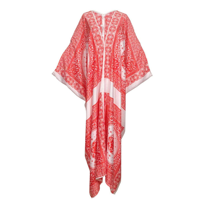 Fire Signs Scarf Print Caftan