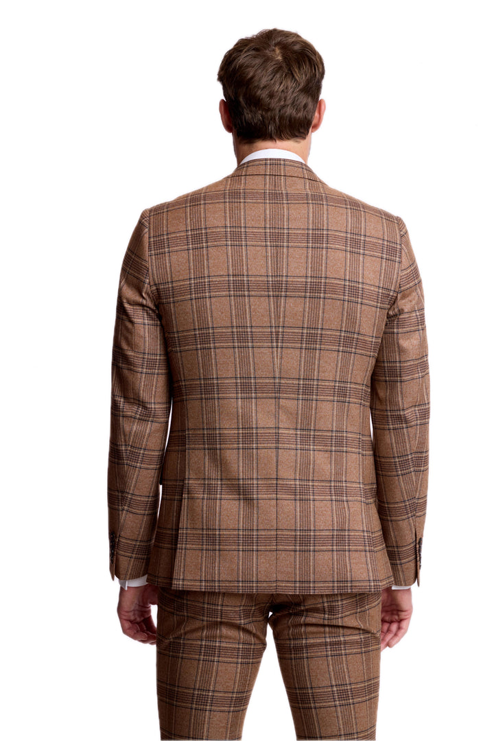 Dover Notch Jacket - Brown Tan Plaid