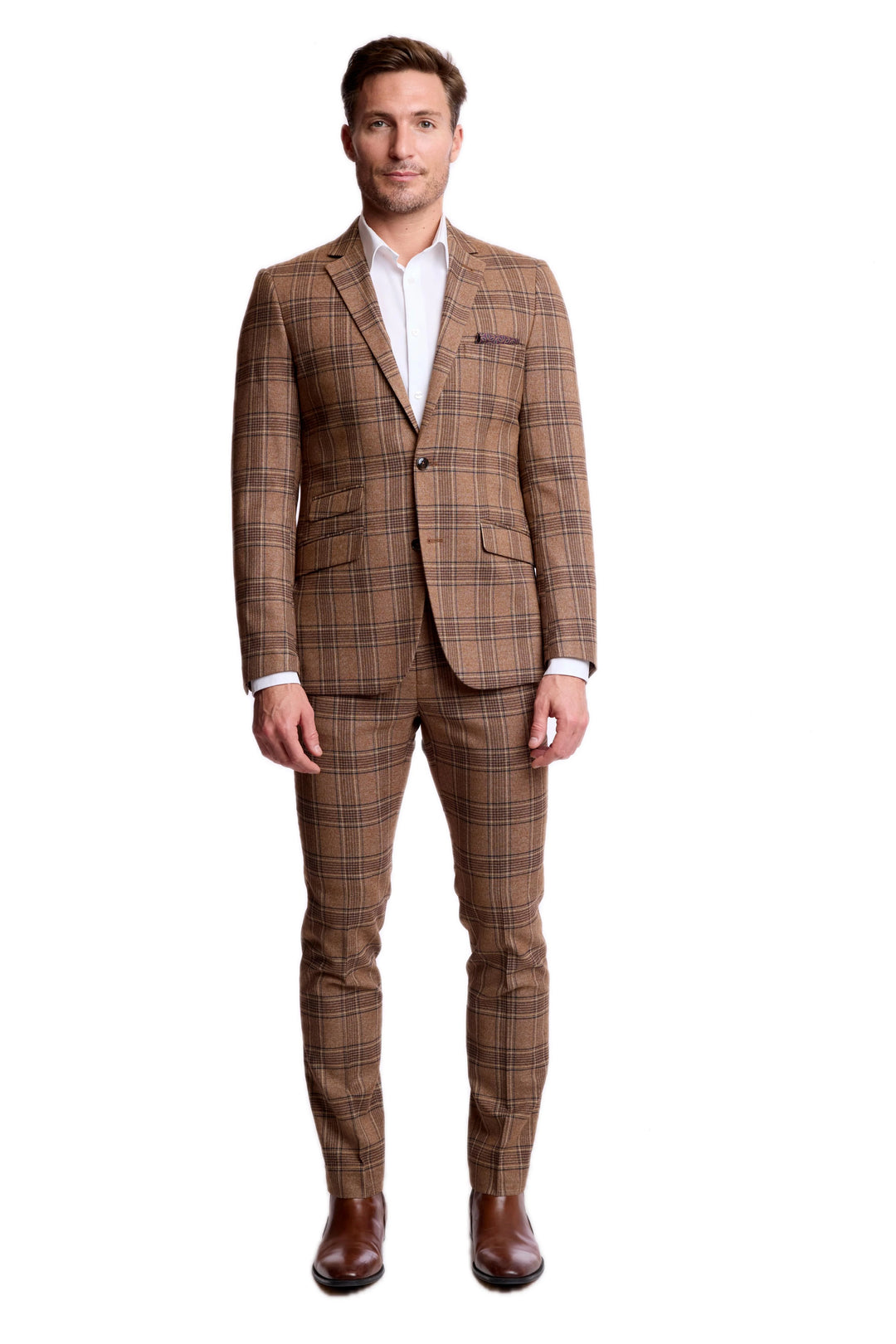 Dover Notch Jacket - Brown Tan Plaid