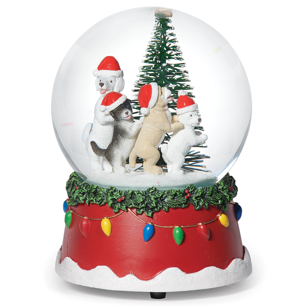 Musical Dogs Dancing by Tree Glitterdome