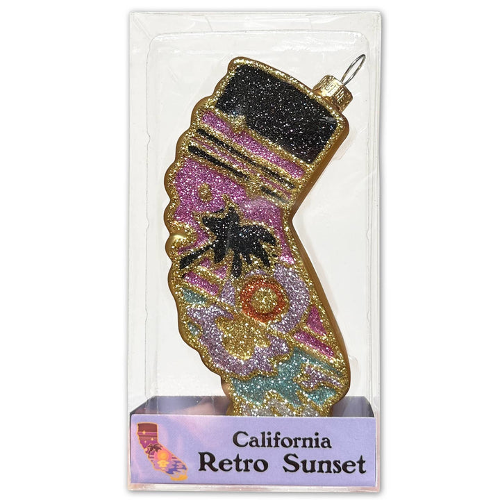 Retro CA State Glass Mold Ornament
