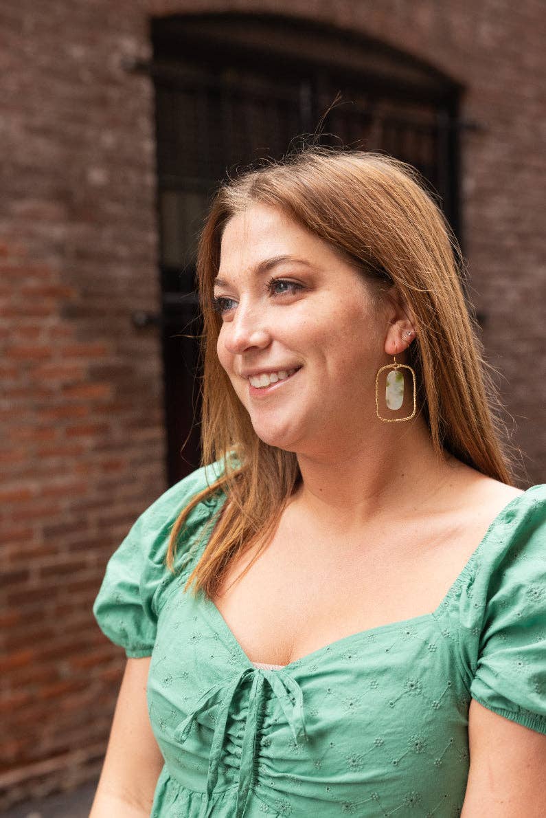 Madison Earrings - Pear Opal // Jewelry
