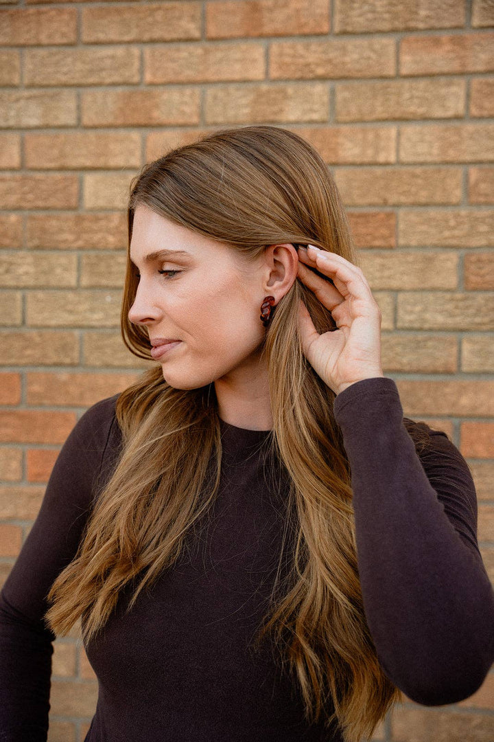 Ramona Hoop Earrings - Amber