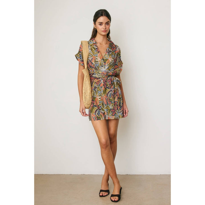 Island Solstice Surplice Waist Tie Romper