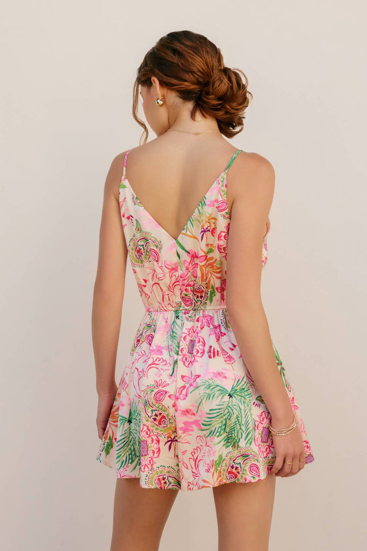 All In Love Deep Surplice Romper