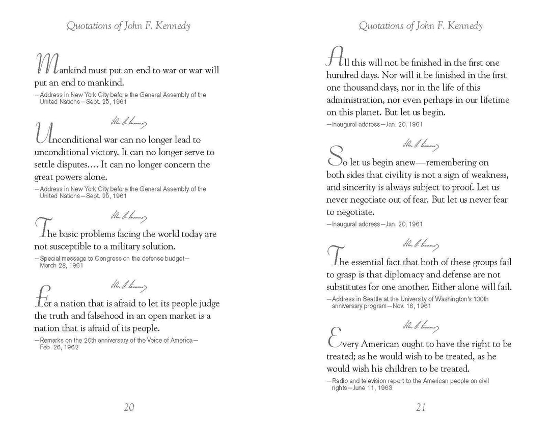 Quotations of John F. Kennedy