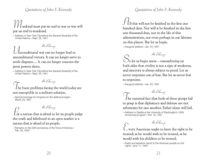 Quotations of John F. Kennedy