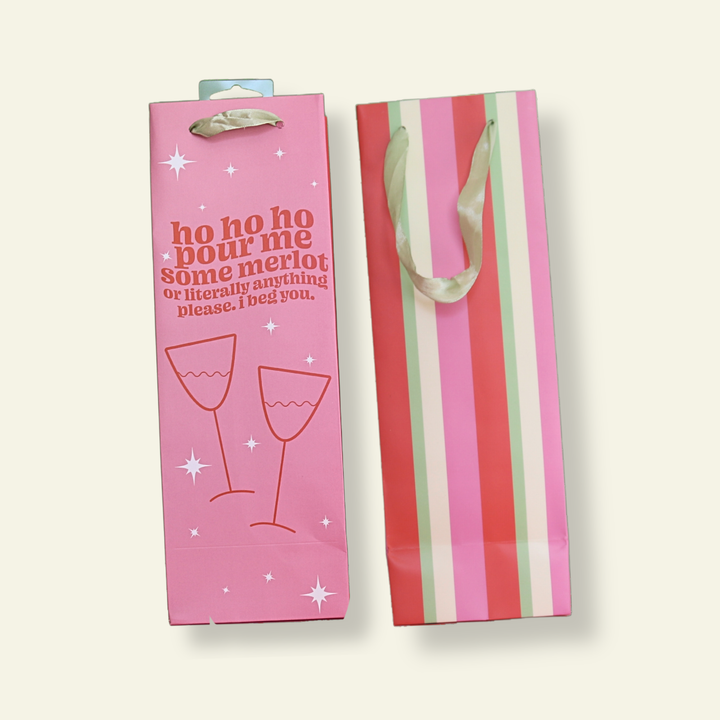 Ho Ho Ho Wine Bottle Gift Bag