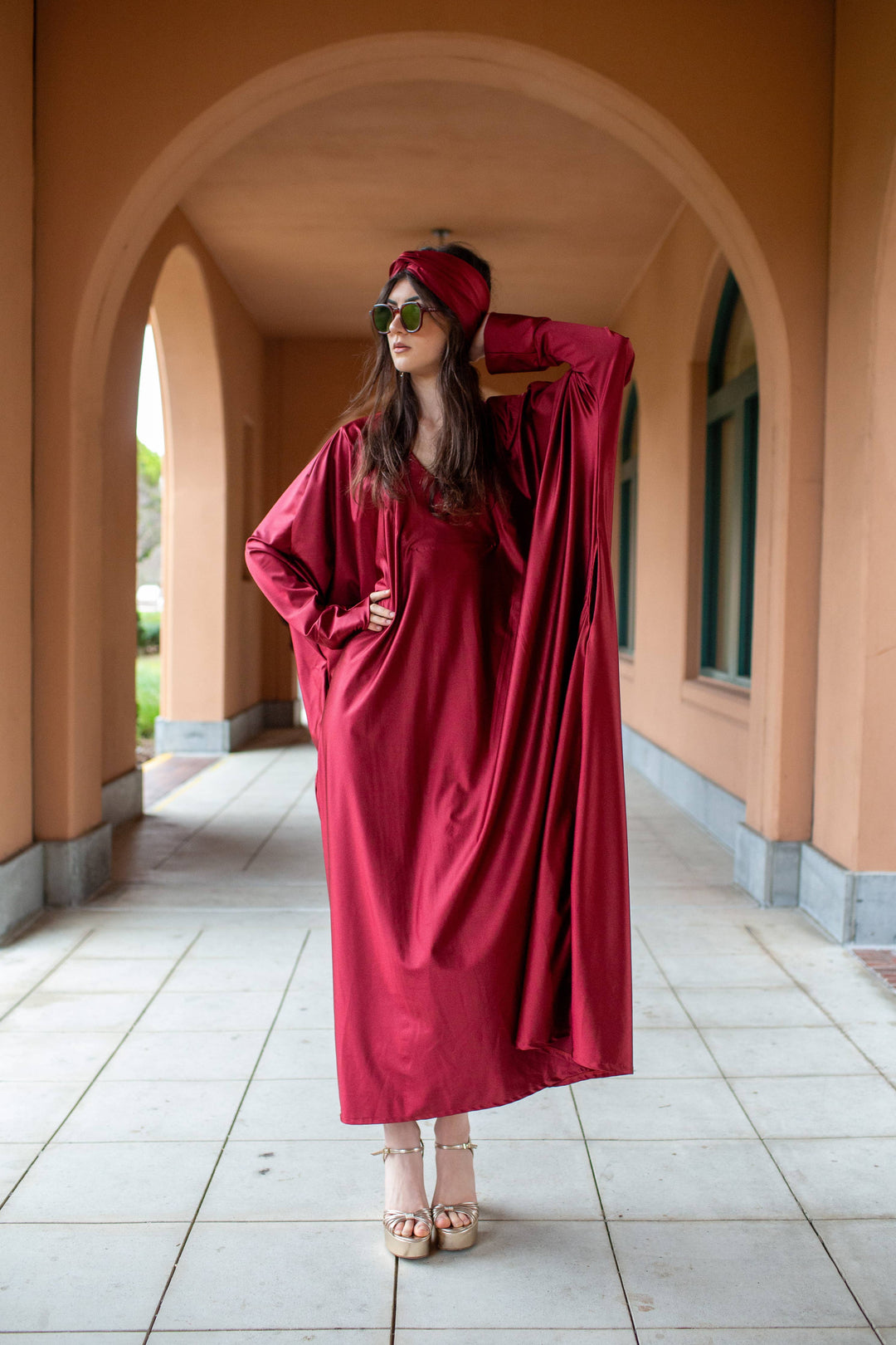 Gracie Caftan in Deep Rust