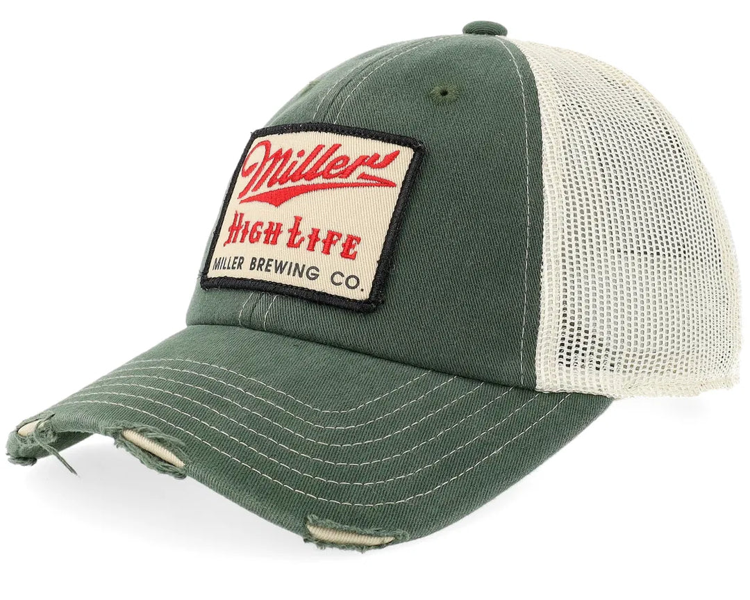 Miller High Life Trucker Hat Orville - Stone/Green