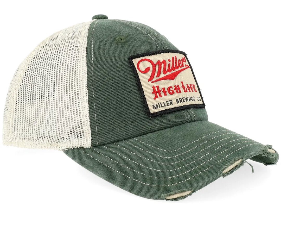 Miller High Life Trucker Hat Orville - Stone/Green