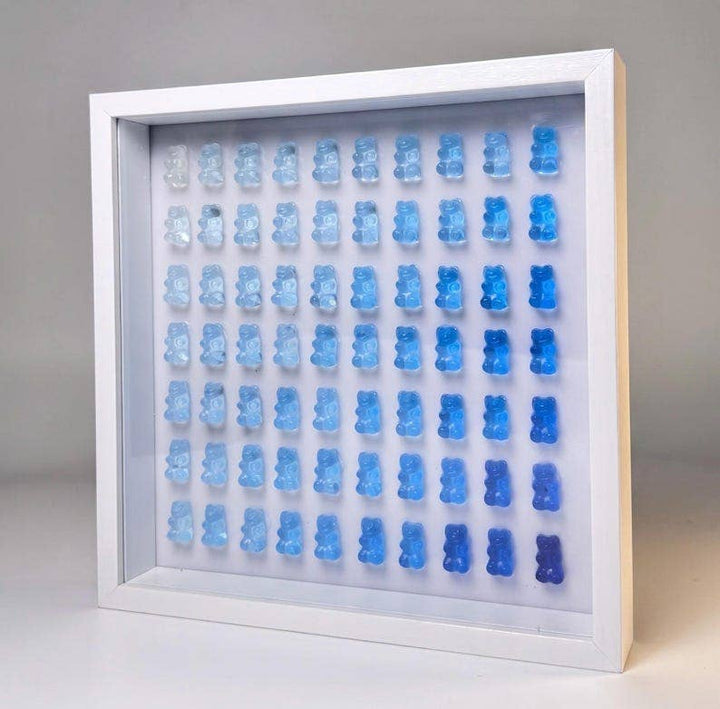 Hand-Sculpted Gummy Bear Resin Art Shadow Box