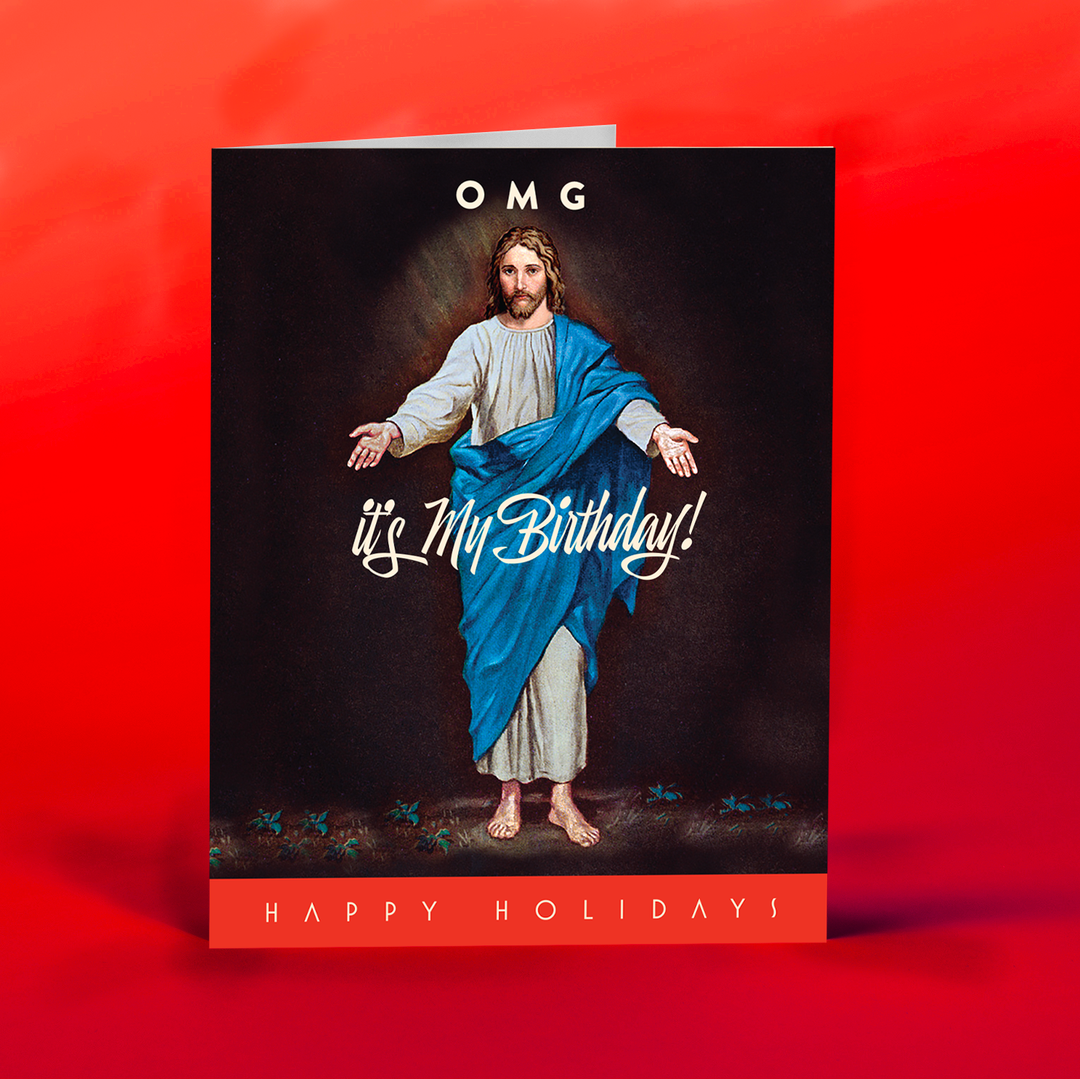 Omg Jesus Christmas Card