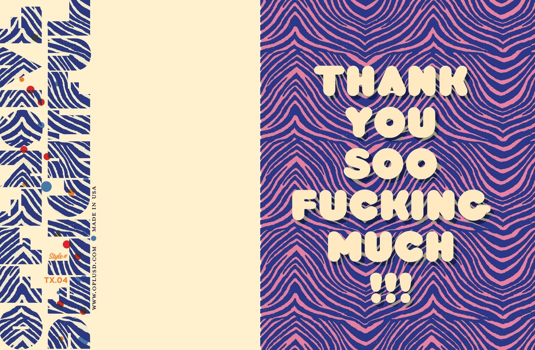 ZEBRA thank you card