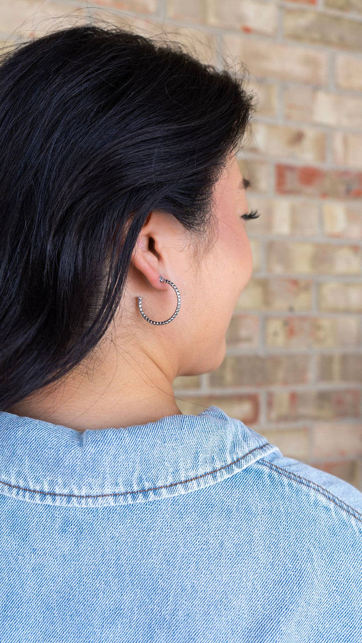 Luxe Harlow Hoop Earrings - Silver