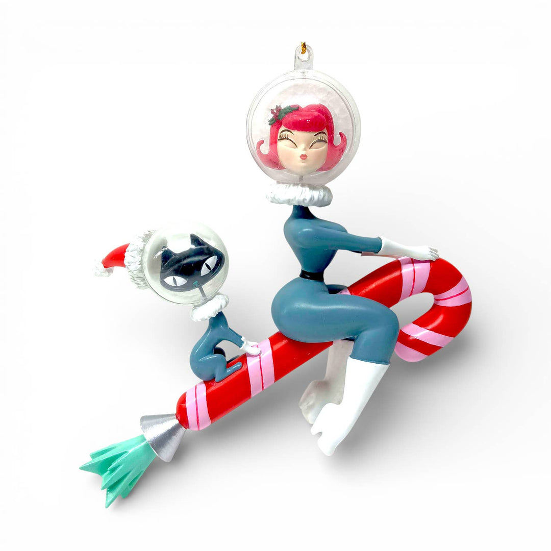 Stella & Orbit Rocket Girl on Candy Cane by Miss Fluff