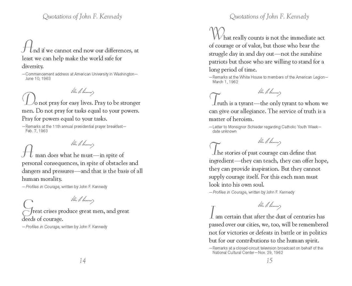 Quotations of John F. Kennedy