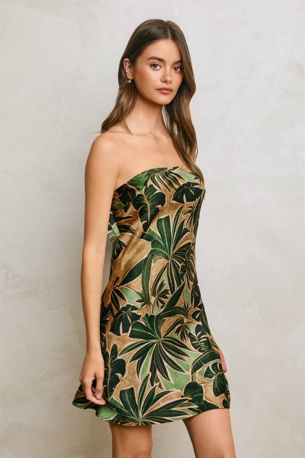 Phangan Island Strapless Back Detail Mini Dress