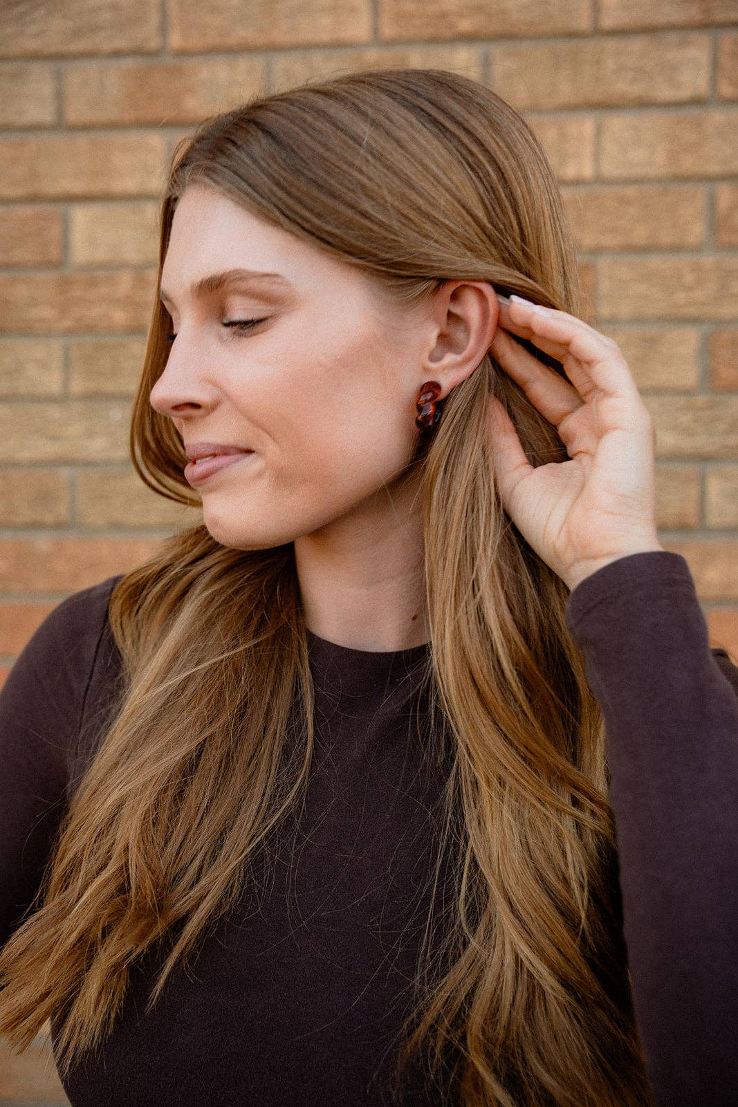 Ramona Hoop Earrings - Amber