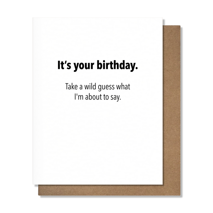 Wild Guess - Funny Birthday Card