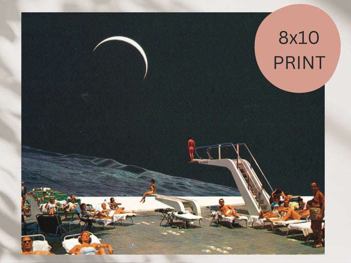 Surreal Retro Collage Art Print,Surreal Art, Retro Art, Vint